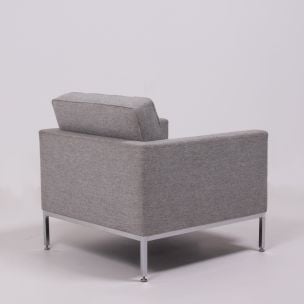 Vintage Florence Knoll grey tuxedo lounge chair