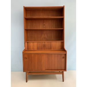 Vintage teak bookcase secretary