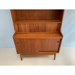 Vintage teak bookcase secretary