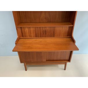 Vintage teak bookcase secretary