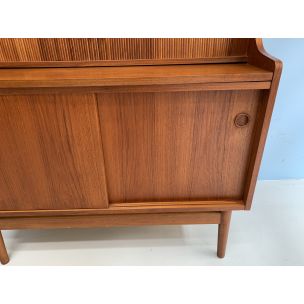 Vintage teak bookcase secretary