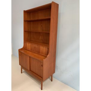 Vintage teak bookcase secretary