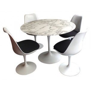 Knoll dining set in marble and steel, Eero SAARINEN - 1950s