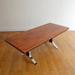 Table à repas vintage en palissandre, Scandinave,1960