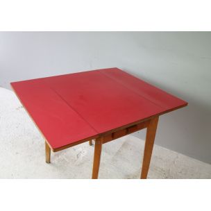 Vintage table in red formica 1950