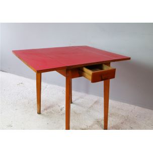 Vintage table in red formica 1950