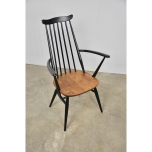 Paire de chaises vintage Ercol avec accoudoirs 1960s