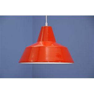 Vintage hanging lamp orange by Louis Poulsen, Denmark 1970s