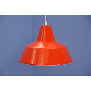 Vintage hanging lamp orange by Louis Poulsen, Denmark 1970s