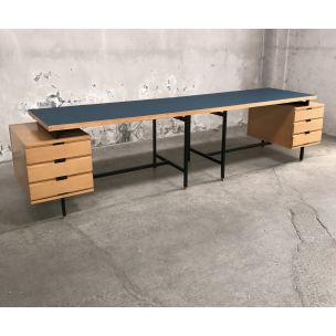 Pair of vintage desks by Pierre Guariche for Minvielle in ash and Formica 1950s