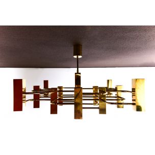 Vintage chandelier by Gaetano Sciolari for Boulanger 1970s