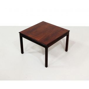 Square vintage rosewood side table by Bruksbo for Haug Snekkeri, Norway 1960