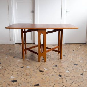 Vintage table in teak fold down Scandinavian 1960s