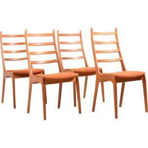 Set of 4 vintage Kai Kristiansen chairs in teak