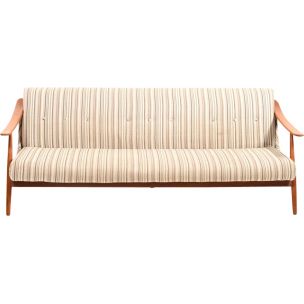 Vintage Scandinavian modern daybed sofa in teak