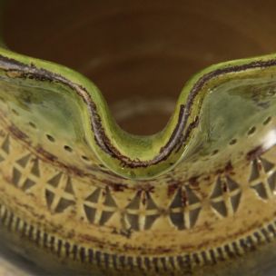 Jarro de cerâmica Vintage Sahara envidraçado por Aldo Londi para Bitossi