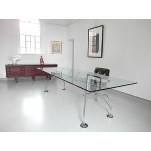 Vintage Norman Foster large "Nomos" table for Tecno