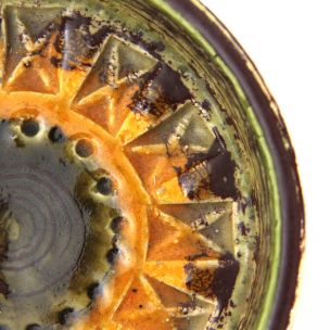 Cendrier vintage en céramique émaillé Sahara Aldo Londi pour Bitossi