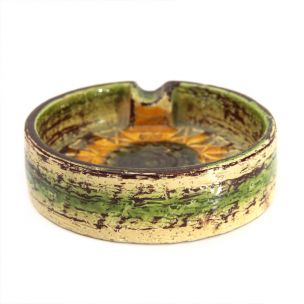 Cendrier vintage en céramique émaillé Sahara Aldo Londi pour Bitossi