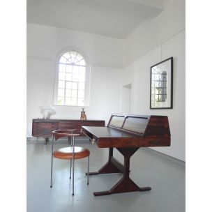 Vintage Gianfranco Frattini rosewood writing desk for Benini