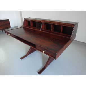 Vintage Gianfranco Frattini rosewood writing desk for Benini