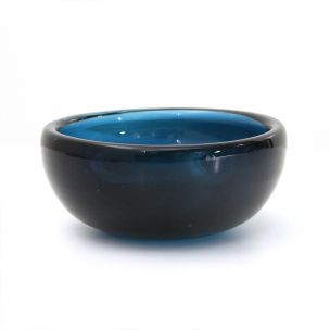 Vintage blue Murano glass bowl by Venni