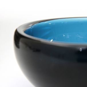 Bol vintage en verre de Murano bleu par Venni