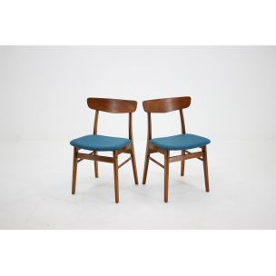 Set of 6 vintage dining chairs in teak, Danemark,1960