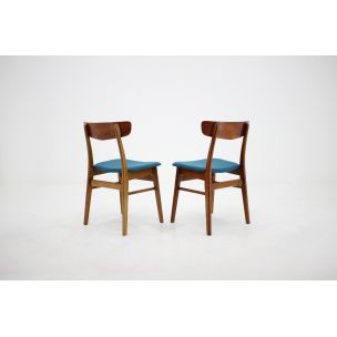 Set of 6 vintage dining chairs in teak, Danemark,1960