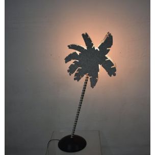 Vintage Palm Tree lamp for Fiorucci in metal 1980