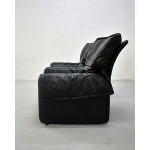 Vintage armchair by De Sede model DS 2011 in black leather 1980