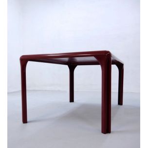 Vintage Selene and Stadio 120 dining set for Artemide in red plastic 1960 