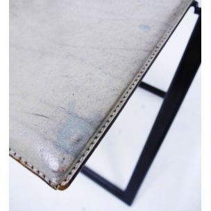 Chaise vintage italienne pour Matteo Grassi en métal et cuir 1970