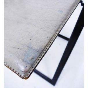 Vintage italian chair for Matteo Grassi in metal and leather 1970