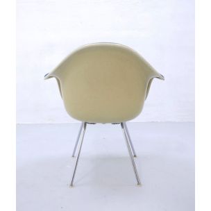 Vintage Diamond armchair for Miller in fibreglass and turquoise fabric 1970