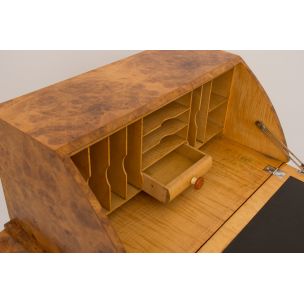 Vintage iepenhouten en bakelieten bureau voor Hille, 1930