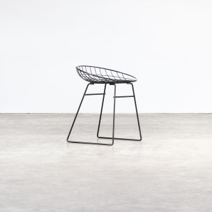 Vintage ‘KM05 stool for Pastoe in black metal 1950