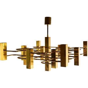 Vintage chandelier by Gaetano Sciolari for Boulanger 1970s