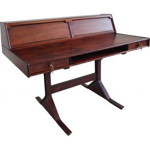 Vintage Gianfranco Frattini rosewood writing desk for Benini