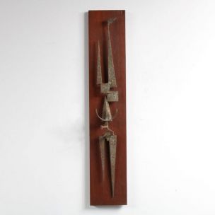 Vintage wall sculpture by de Buck in bronze 1960