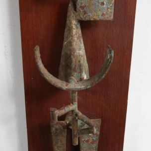 Vintage wall sculpture by de Buck in bronze 1960