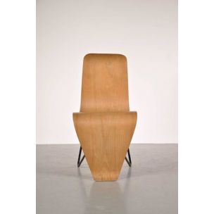 Vintage Bellevue chair in metal and plywood by André Bloc, 1950