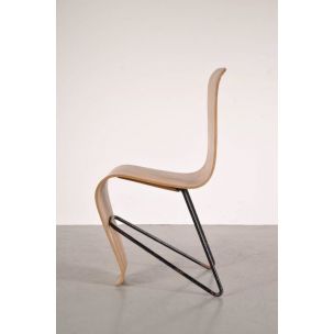 Vintage Bellevue chair in metal and plywood by André Bloc, 1950