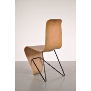 Vintage Bellevue chair in metal and plywood by André Bloc, 1950