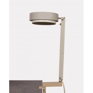 Vintage lamp for Fax grey metal 1970
