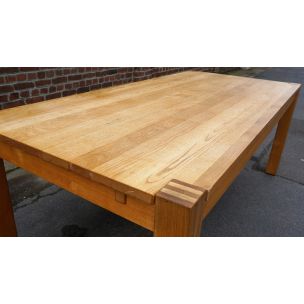 Vintage ash dining table 1970