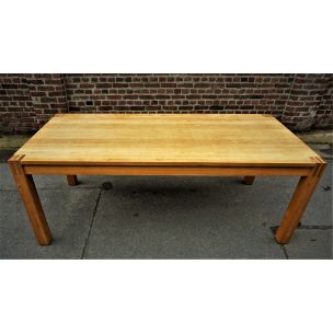 Table vintage de salle à manger en frêne 1970