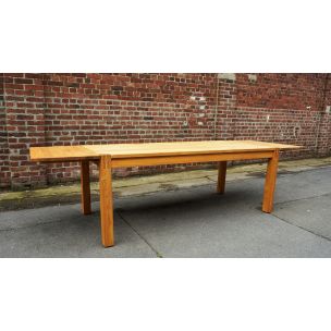 Vintage ash dining table 1970
