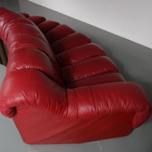 Vintage De Sede DS-600 Sofa in Red Leather 1960