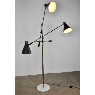 Vintage 3 arm swivel floor lamp 1950